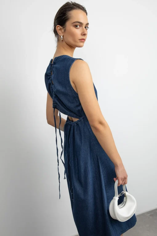 DENIM MIDI DRESS