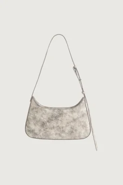 DISTRESSED LEATHER SHOULDER BAG