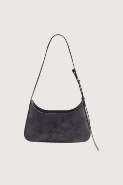 DISTRESSED LEATHER SHOULDER BAG