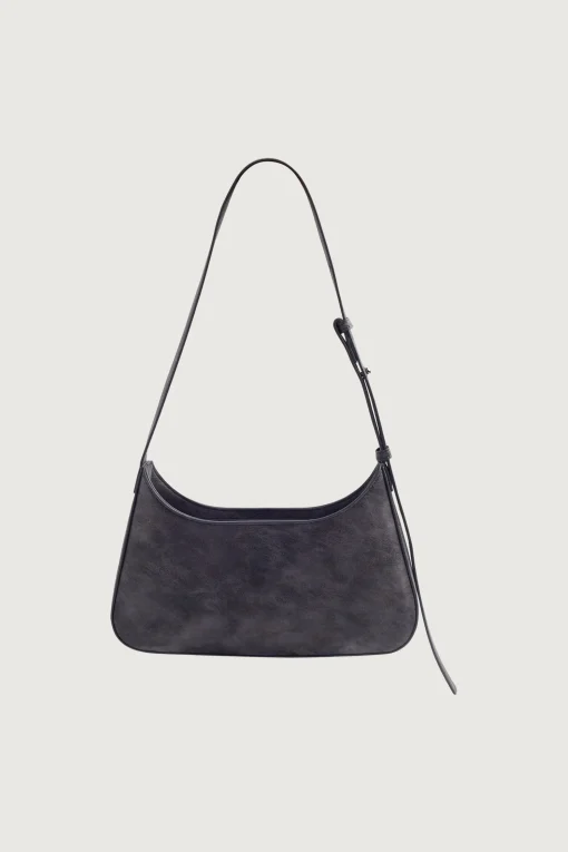 DISTRESSED LEATHER SHOULDER BAG