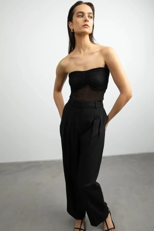 DOTTED MESH TUBE TOP