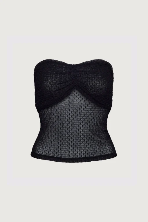 DOTTED MESH TUBE TOP