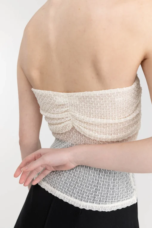 DOTTED MESH TUBE TOP