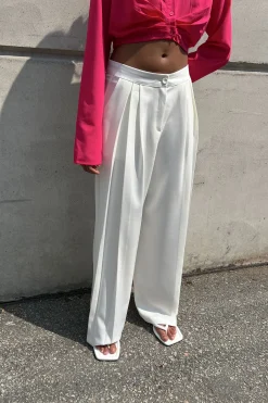 DOUBLE PLEATED WIDE LEG PANT