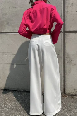 DOUBLE PLEATED WIDE LEG PANT