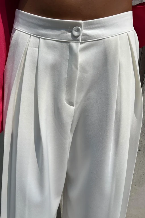 DOUBLE PLEATED WIDE LEG PANT