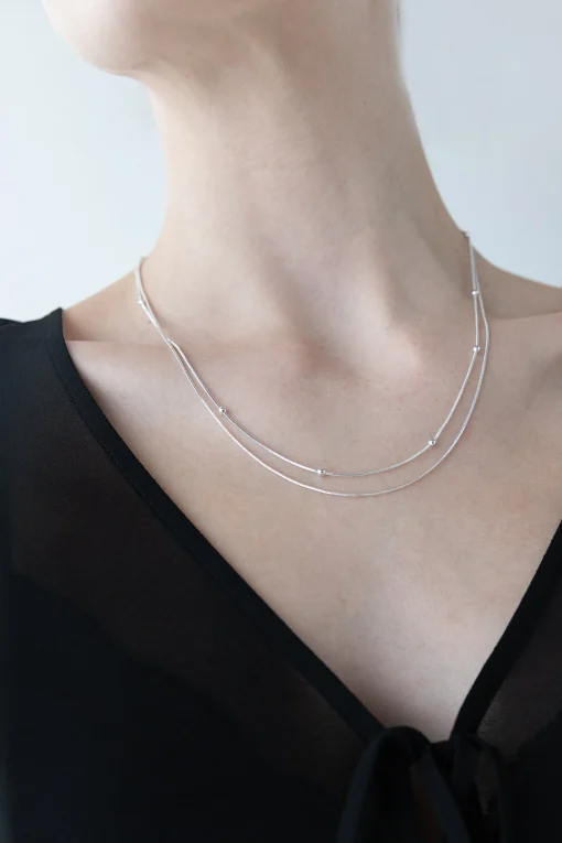 DOUBLE SNAKE CHAIN NECKLACE