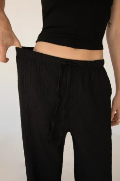 DRAWSTRING CRINKLE PANT