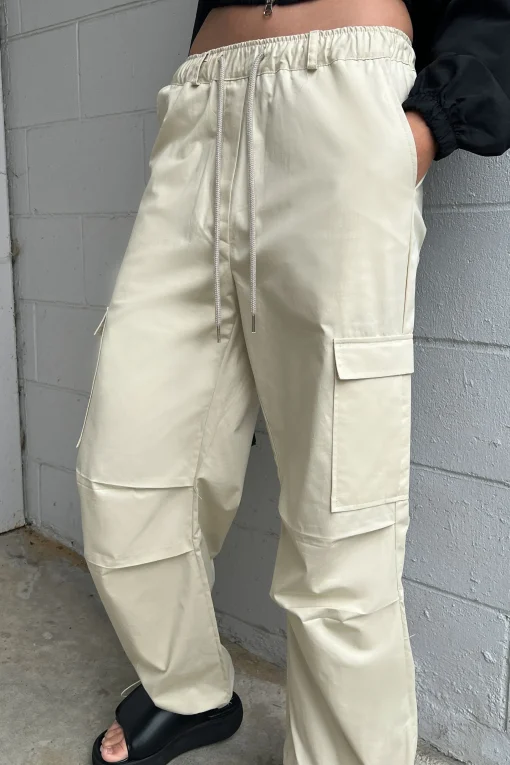 DRAWSTRING WAIST CARGO PANT