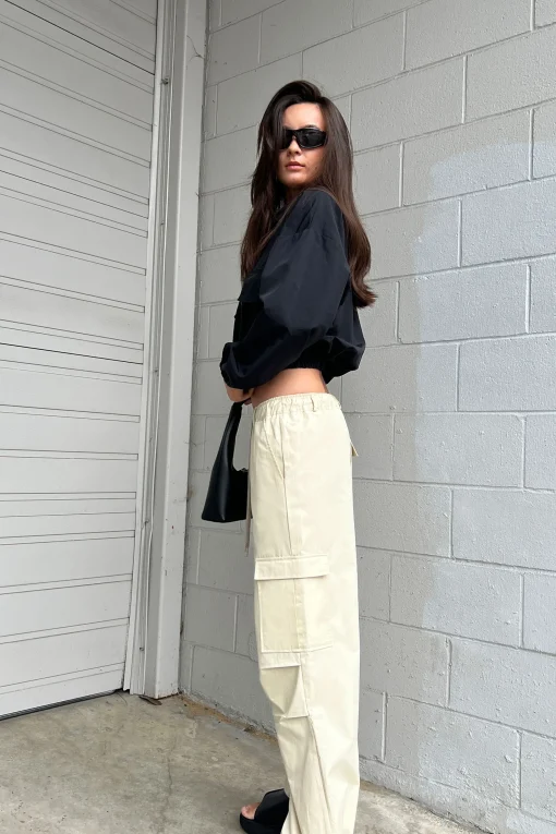 DRAWSTRING WAIST CARGO PANT