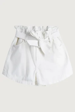 ECRU JEAN PAPERBAG SHORT