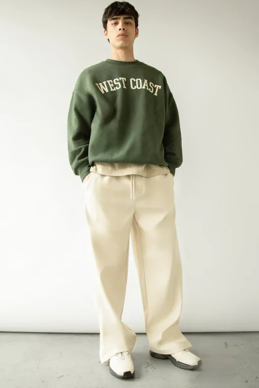 ELASTIC WAIST NYLON PANT