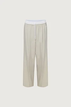 EXPOSED ELASTIC WAISTBAND DRESS PANT