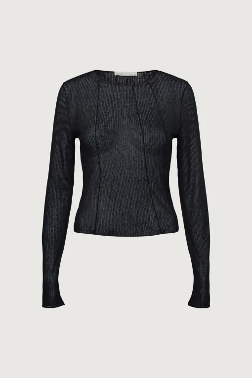 EXPOSED SEAM LONG SLEEVE TOP
