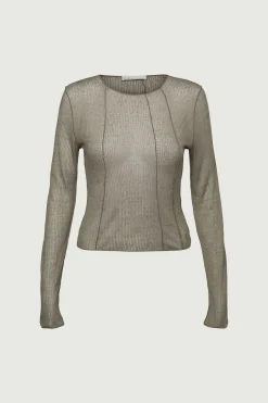 EXPOSED SEAM LONG SLEEVE TOP