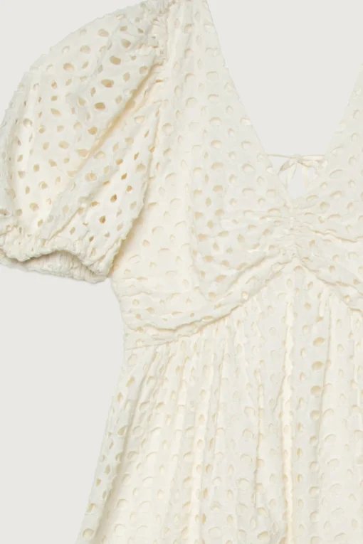 EYELET MIDI DRESS