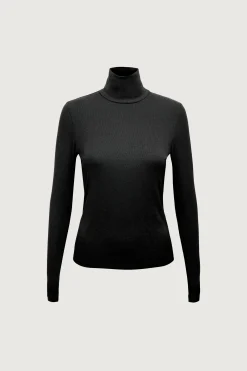 FINE KNIT TURTLENECK TOP