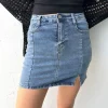 FITTED JEAN MINI JEAN SKIRT
