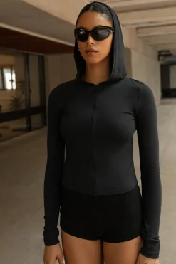 FITTED ZIP-UP HOODIE