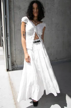 FIVE TIERED MAXI SKIRT