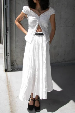 FIVE TIERED MAXI SKIRT