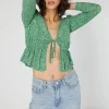 FLORAL V-NECK BLOUSE