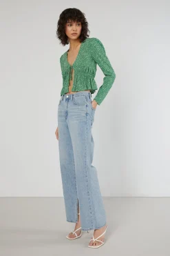 FLORAL V-NECK BLOUSE
