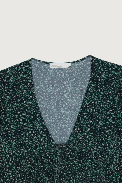 FLORAL V-NECK BLOUSE