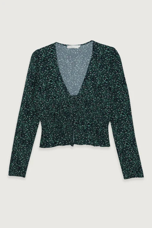 FLORAL V-NECK BLOUSE