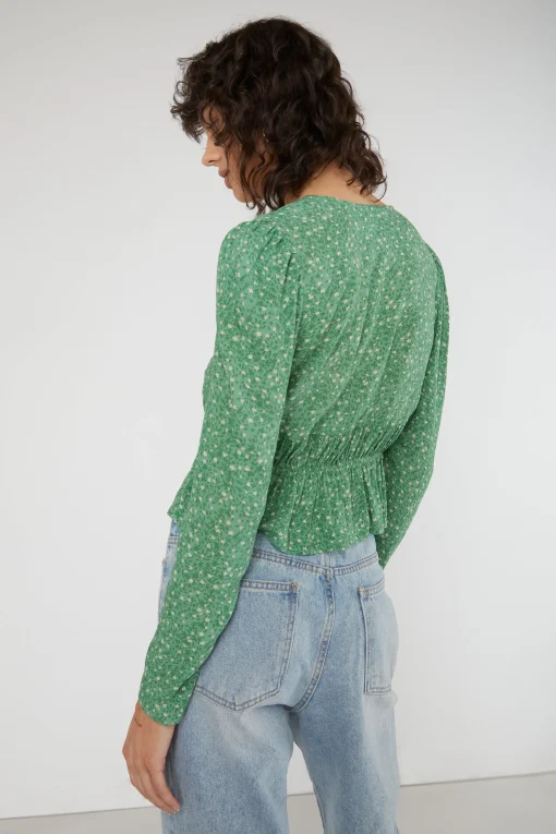 FLORAL V-NECK BLOUSE