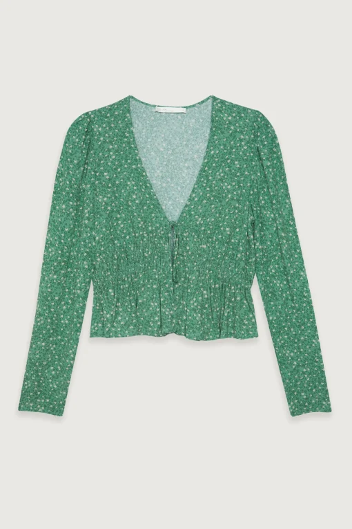 FLORAL V-NECK BLOUSE