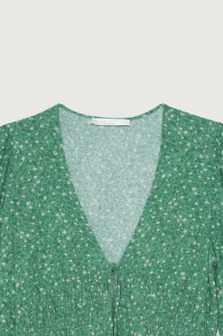 FLORAL V-NECK BLOUSE