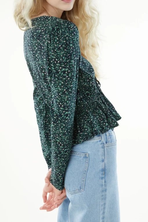 FLORAL V-NECK BLOUSE