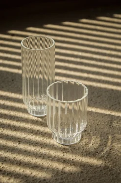 FLUTED COOLER GLASSES, SET OF 2