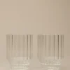 FLUTED TUMBLER GLASSES, SET OF 2