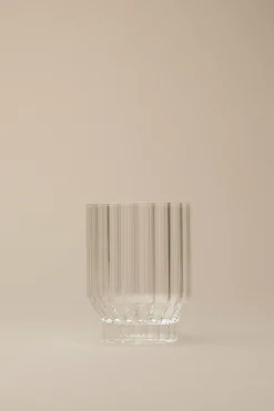FLUTED TUMBLER GLASSES, SET OF 2