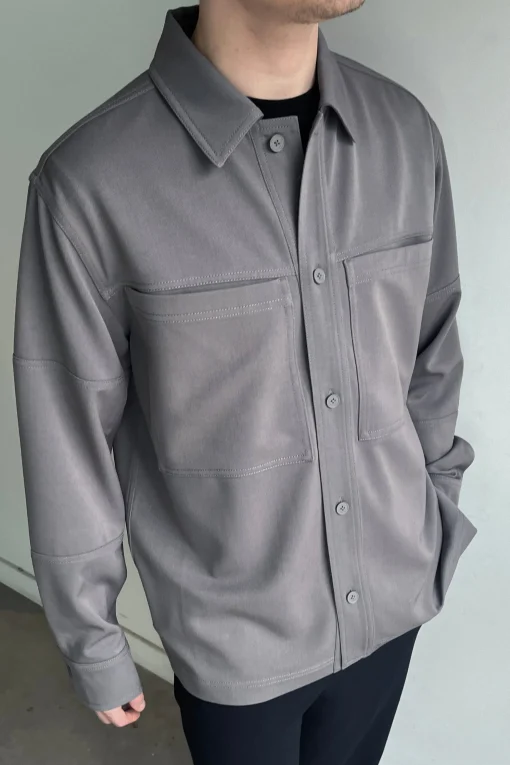 FRONT POCKET BUTTON UP SHIRT