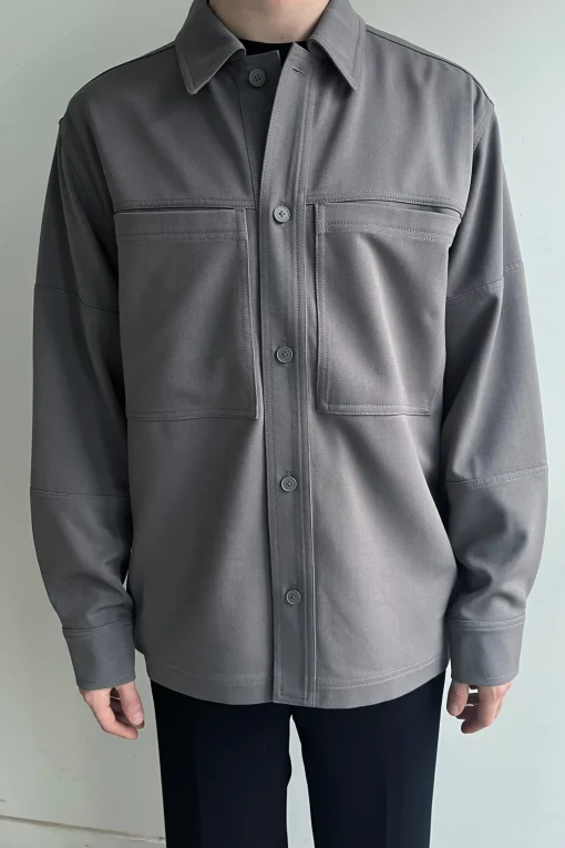 FRONT POCKET BUTTON UP SHIRT