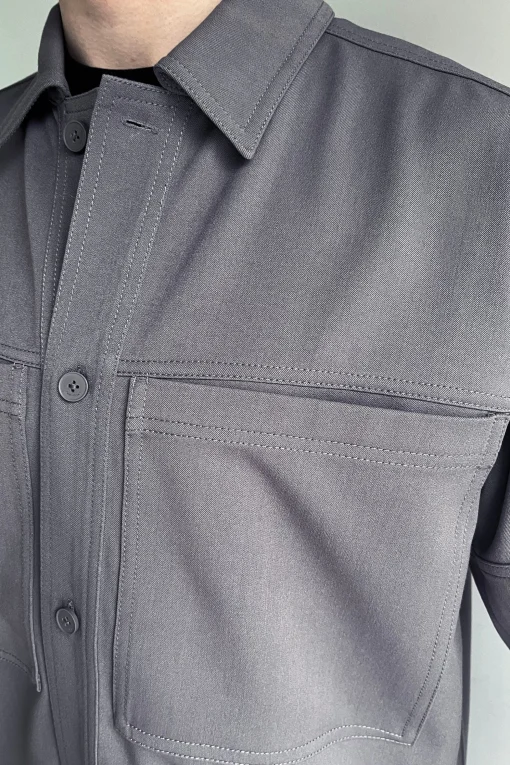 FRONT POCKET BUTTON UP SHIRT