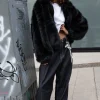 FUZZY BOMBER JACKET