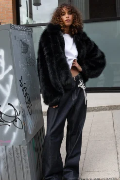 FUZZY BOMBER JACKET