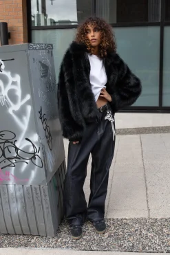 FUZZY BOMBER JACKET