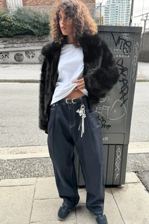 FUZZY BOMBER JACKET