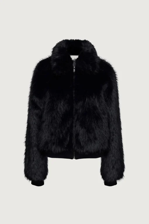 FUZZY BOMBER JACKET