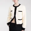 FUZZY COLOUR BLOCK CARDIGAN