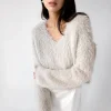 FUZZY METALLIC TINSEL SWEATER