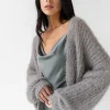 FUZZY OPEN FRONT CARDIGAN