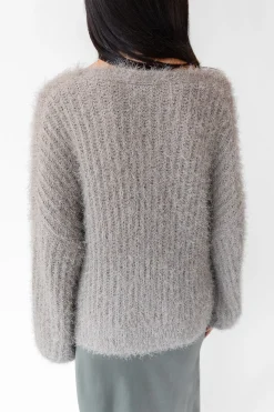 FUZZY OPEN FRONT CARDIGAN