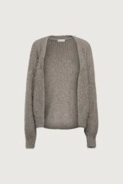 FUZZY OPEN FRONT CARDIGAN