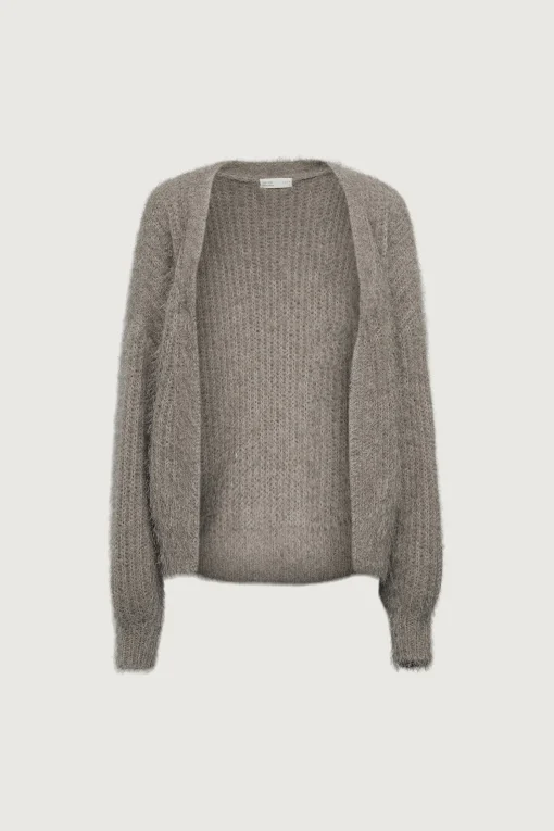FUZZY OPEN FRONT CARDIGAN